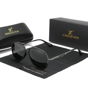 Óculos de sol masculino kingseven classic com lente polarizada 